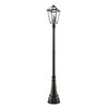 Z-Lite Talbot 3 Light Outdoor Post Mounted Fixture, Oil Rubbed Bronze And Seedy 579PHXLR-564P-ORB
